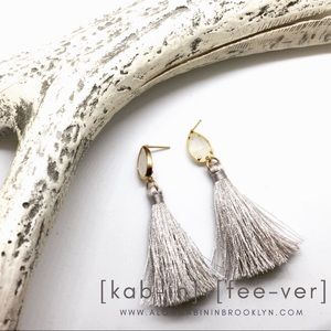 Bejeweled Tassel - Light Gray